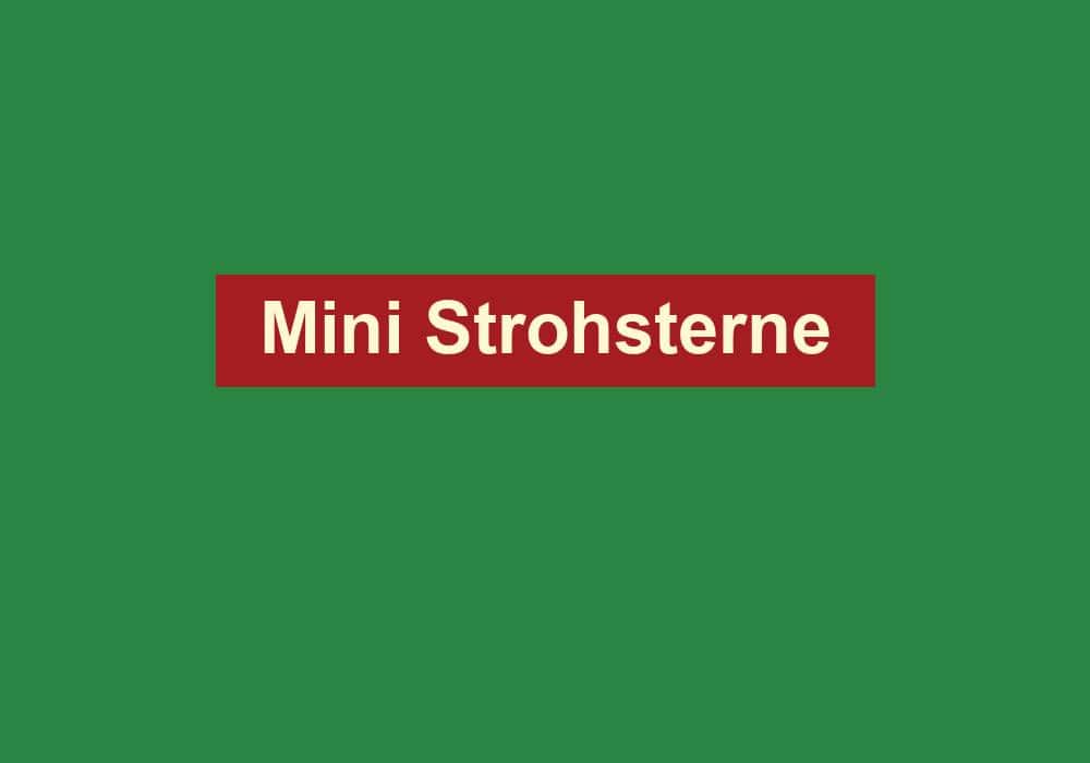 mini strohsterne