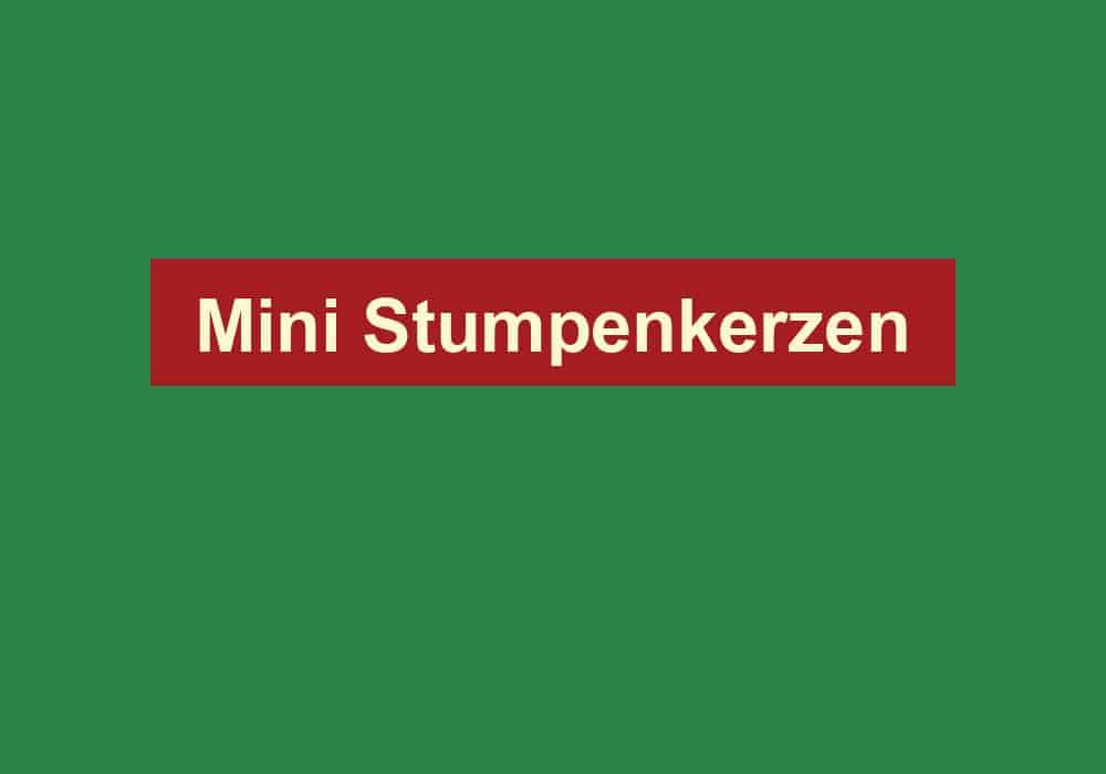 mini stumpenkerzen