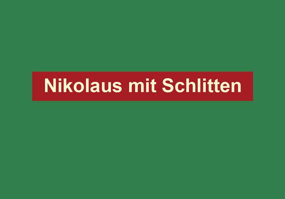 nikolaus mit schlitten