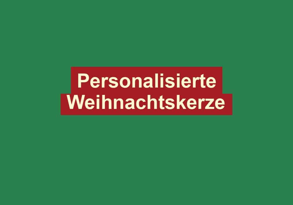 personalisierte weihnachtskerze