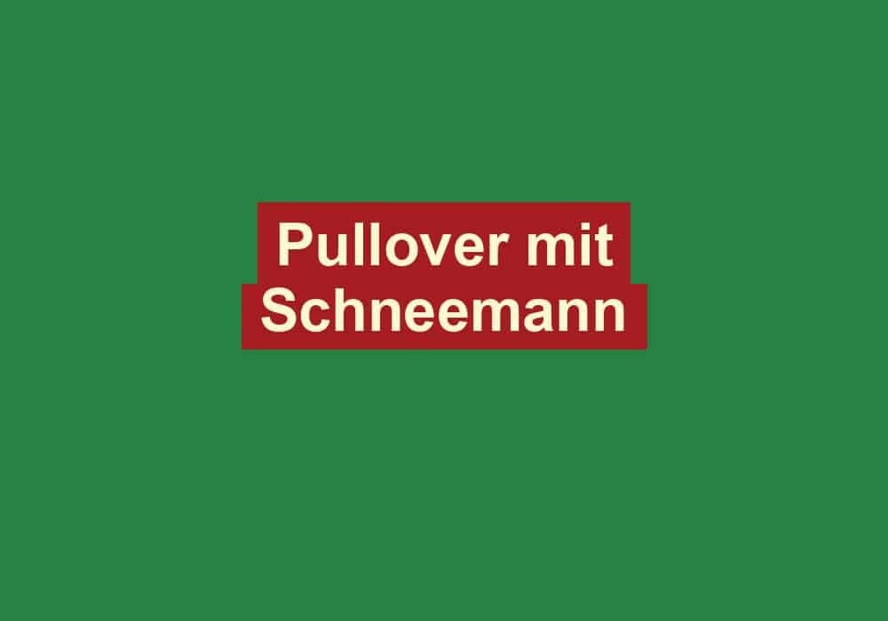 pullover mit schneemann