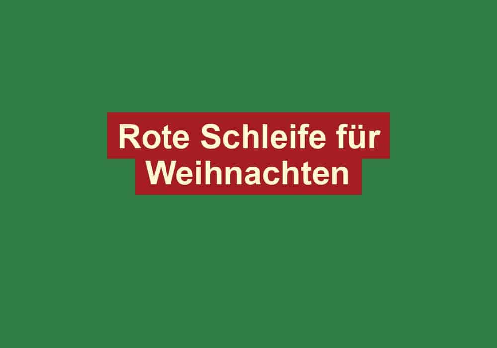 rote schleife fuer weihnachten