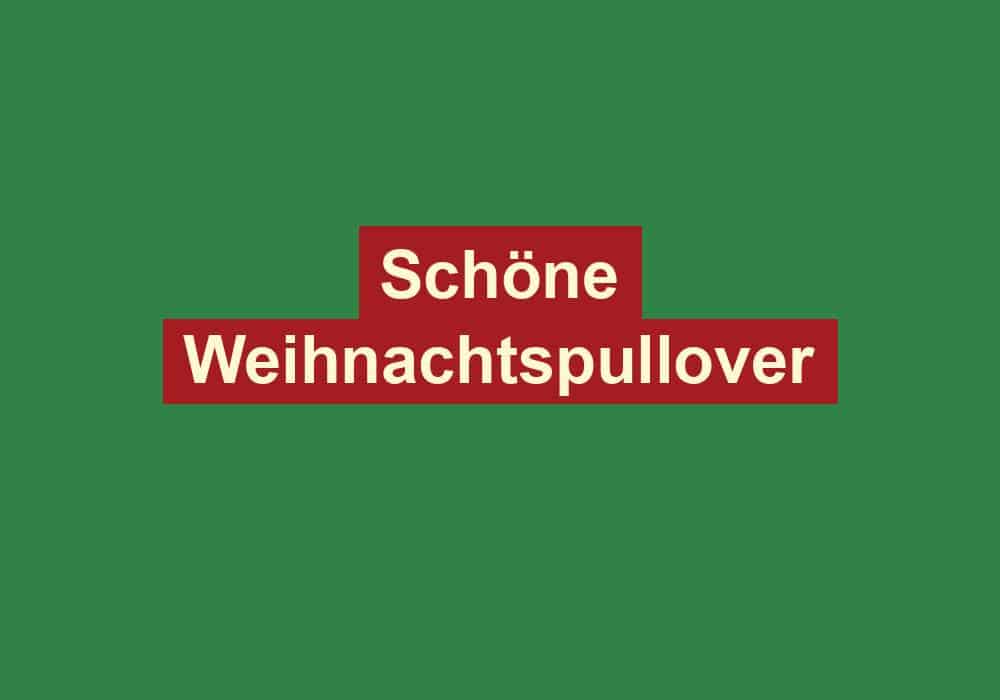 schoene weihnachtspullover