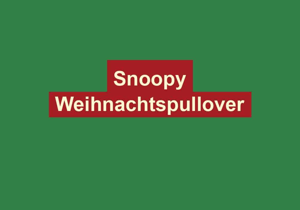 snoopy weihnachtspullover