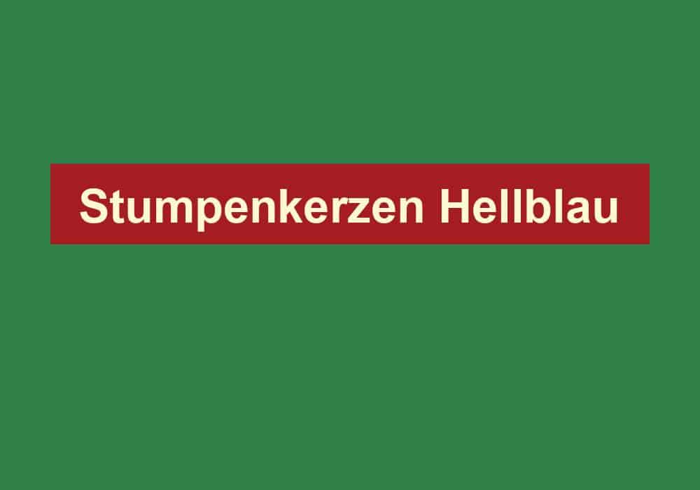 stumpenkerzen hellblau