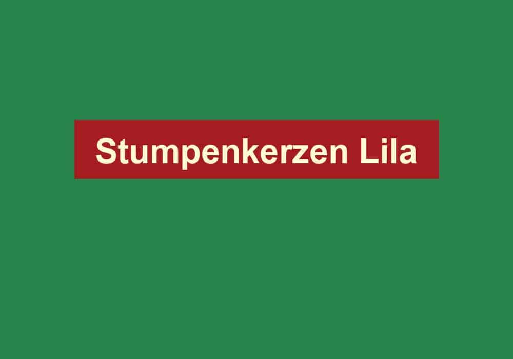 stumpenkerzen lila