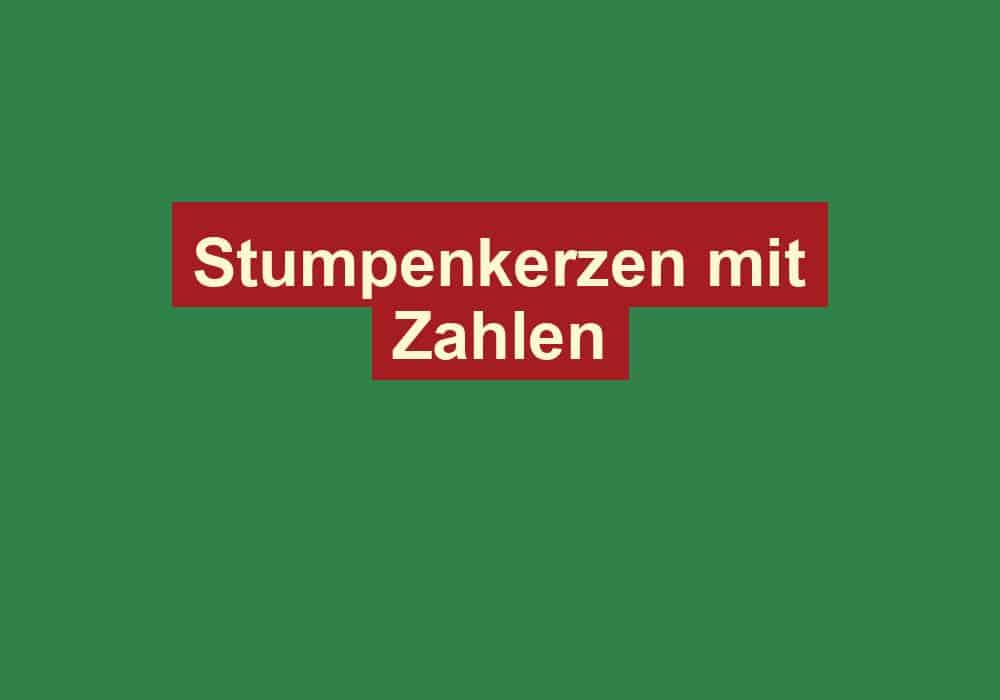 stumpenkerzen mit zahlen