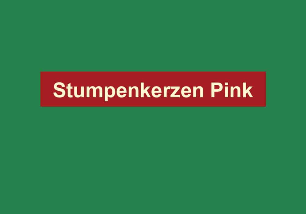 stumpenkerzen pink