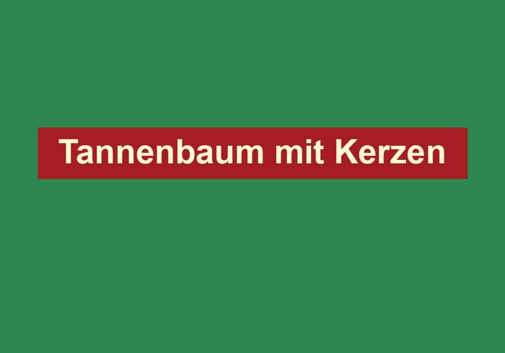 tannenbaum mit kerzen
