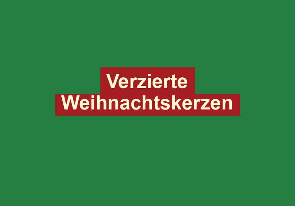 verzierte weihnachtskerzen