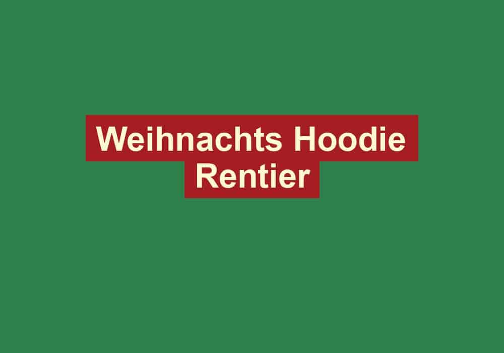 weihnachts hoodie rentier