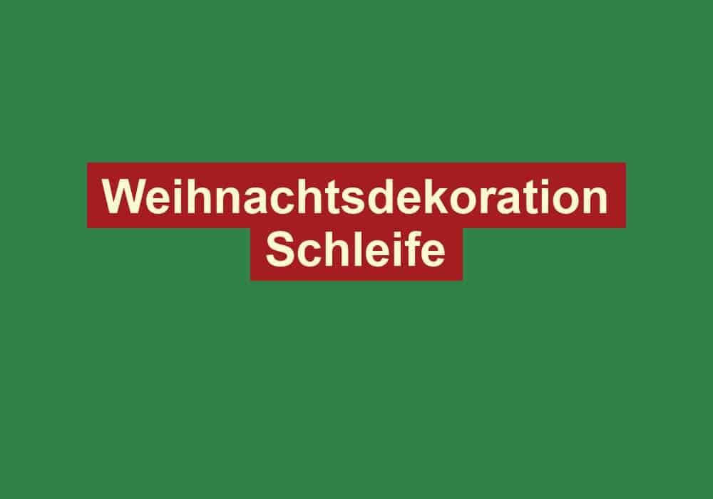 weihnachtsdekoration schleife