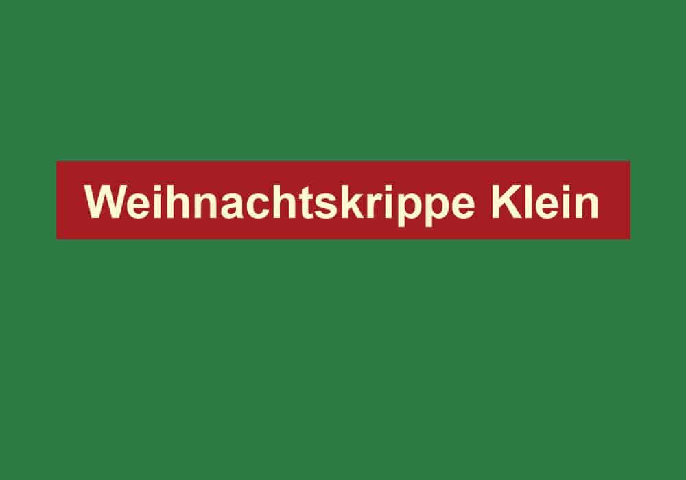weihnachtskrippe klein