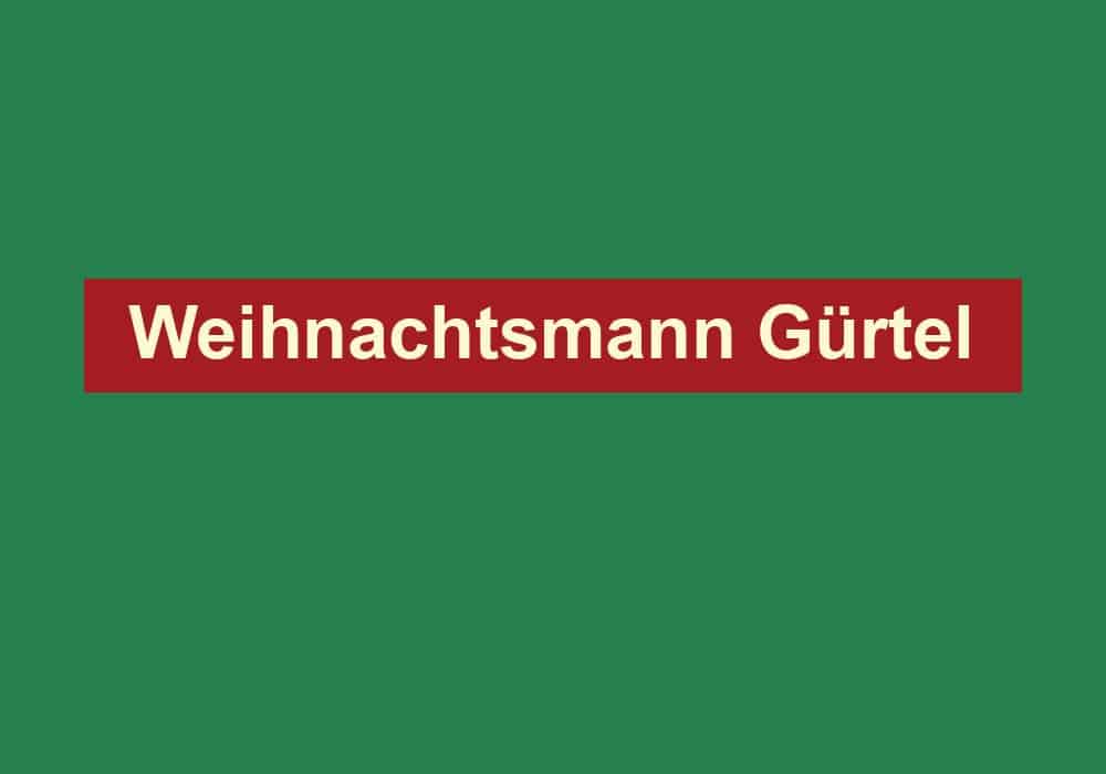 weihnachtsmann guertel