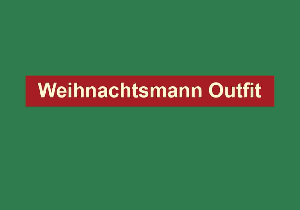 weihnachtsmann outfit