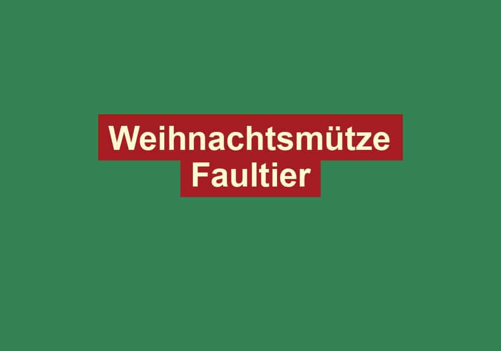 weihnachtsmuetze faultier