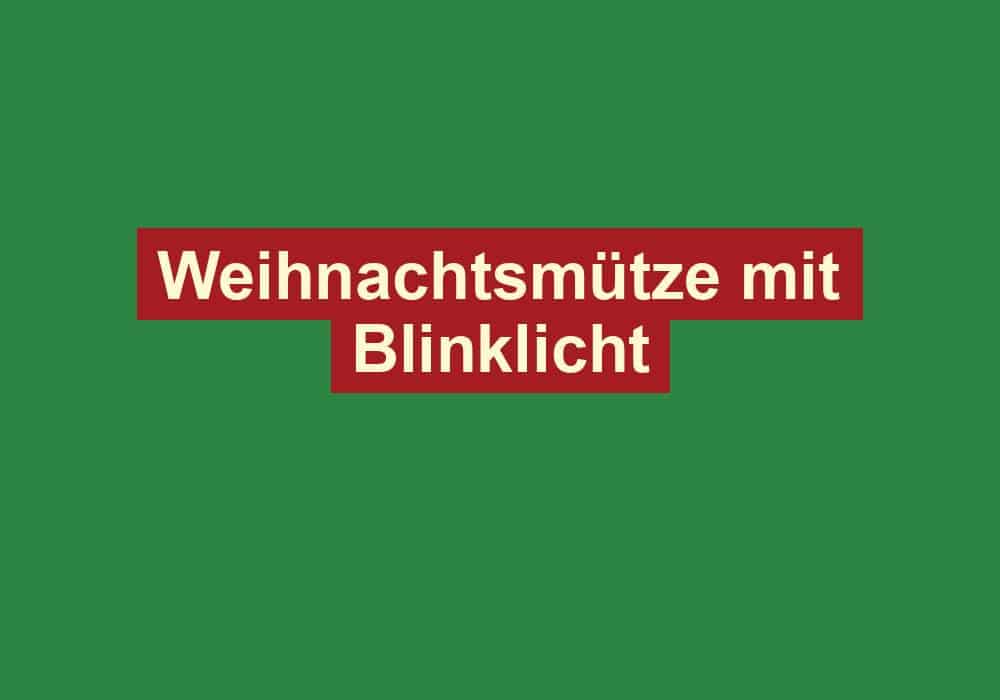 weihnachtsmuetze mit blinklicht