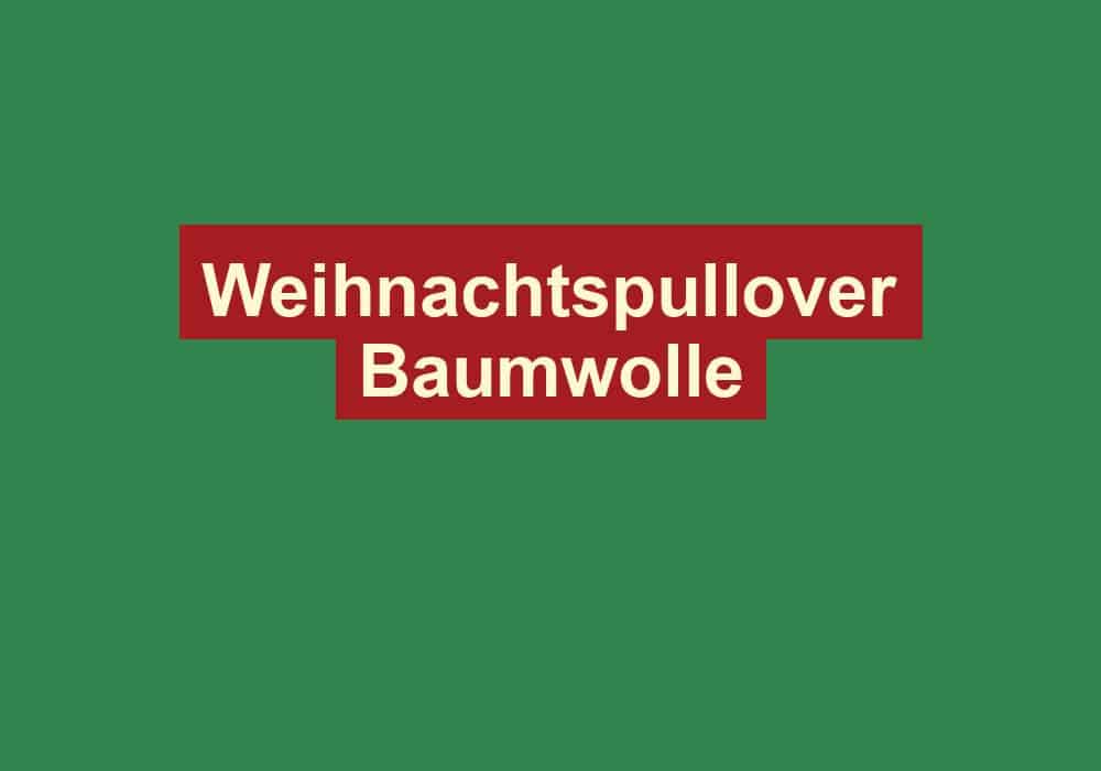 weihnachtspullover baumwolle