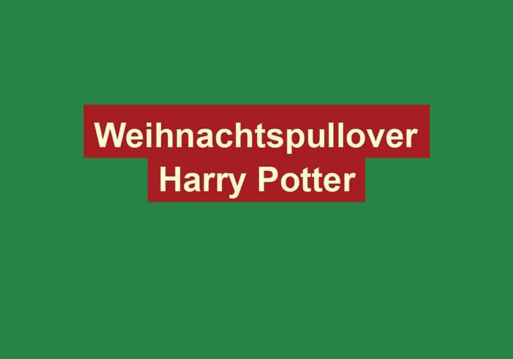 weihnachtspullover harry potter