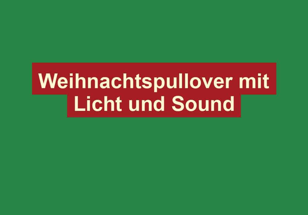 weihnachtspullover mit licht und sound