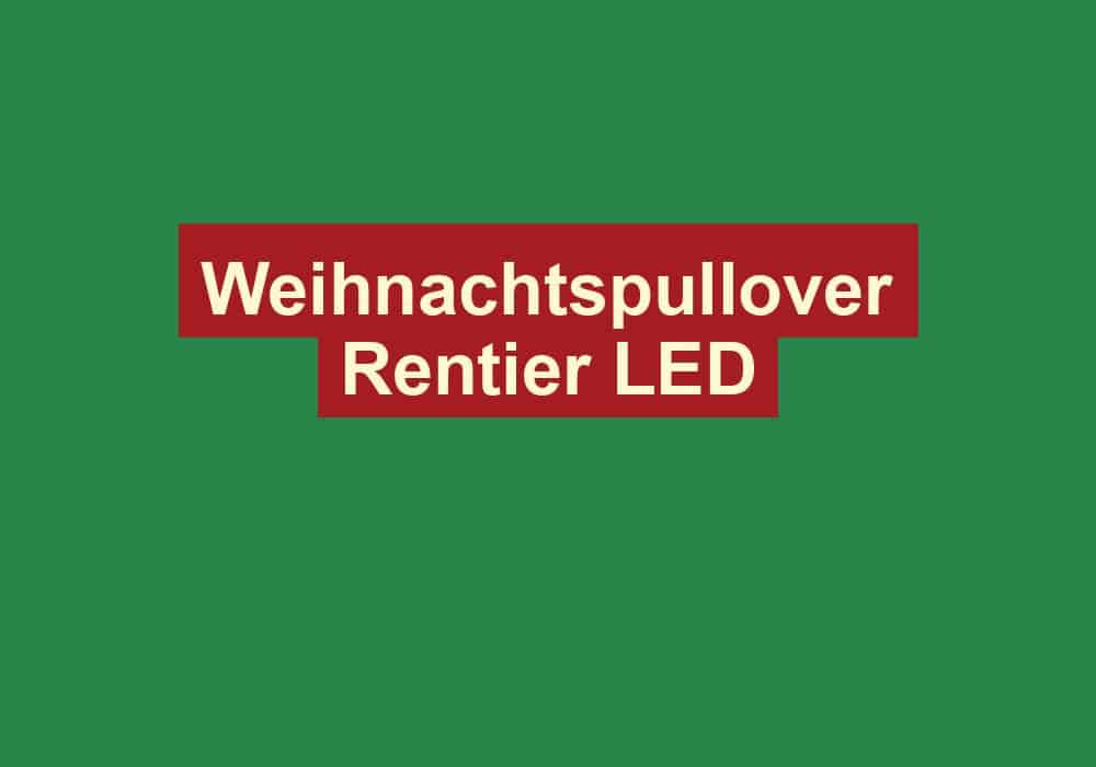 weihnachtspullover rentier led