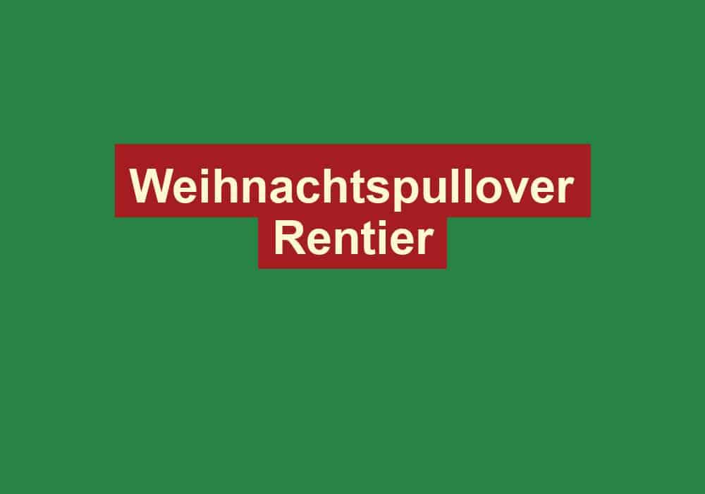 weihnachtspullover rentier