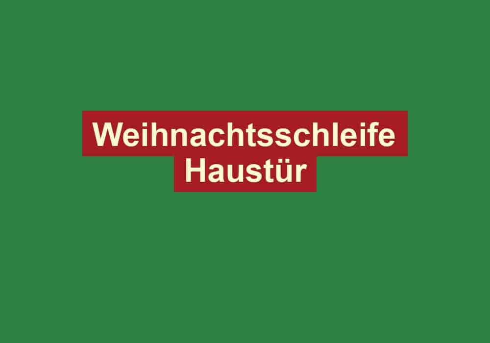 weihnachtsschleife haustuer