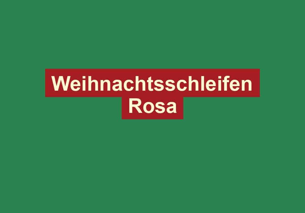 weihnachtsschleifen rosa