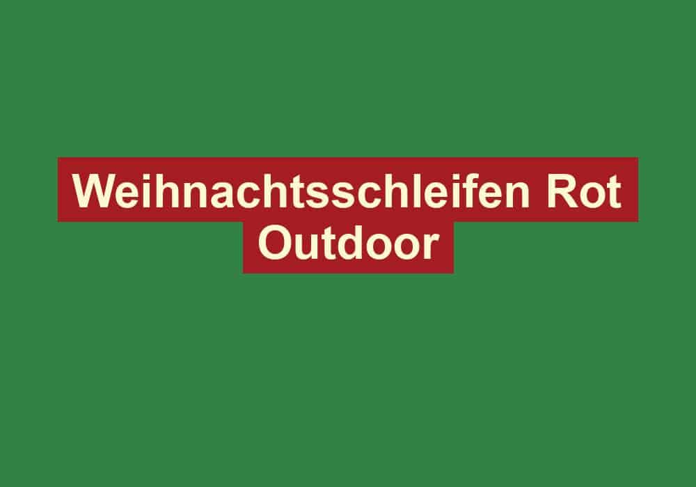 weihnachtsschleifen rot outdoor