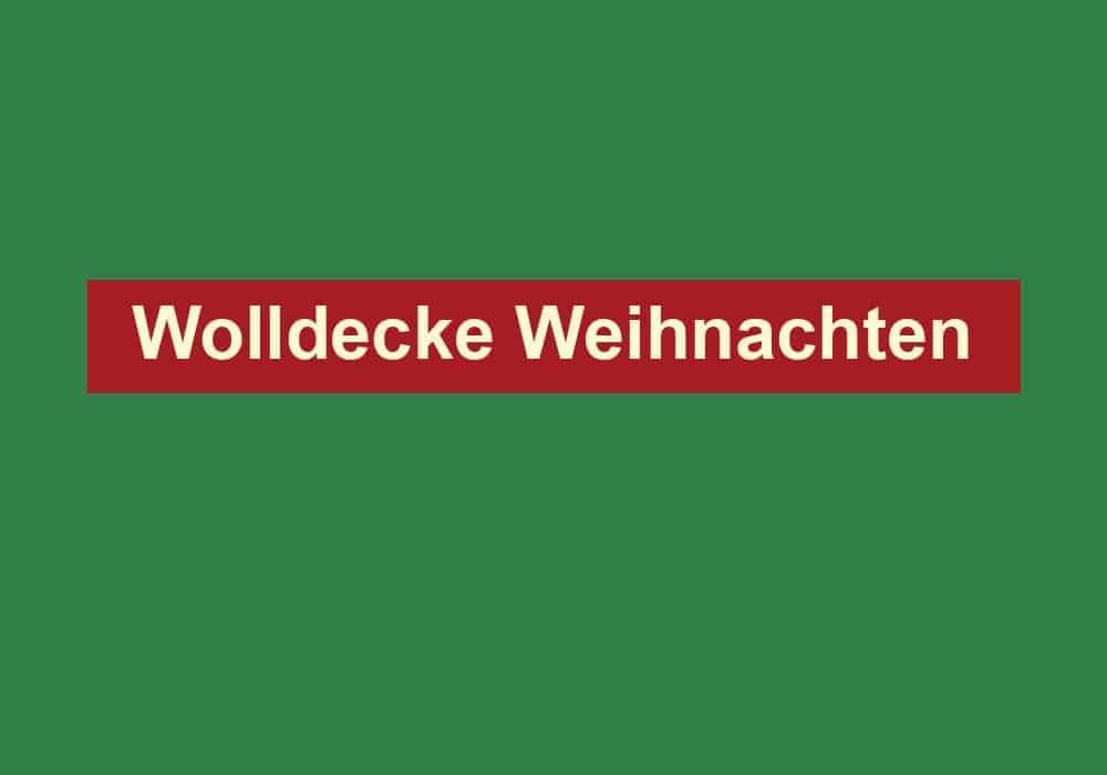 wolldecke weihnachten