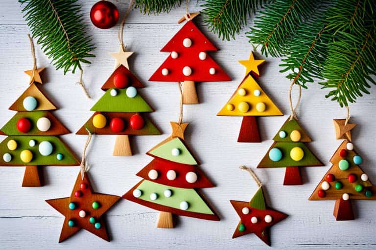 Moderner Weihnachtsbaumschmuck aus Holz