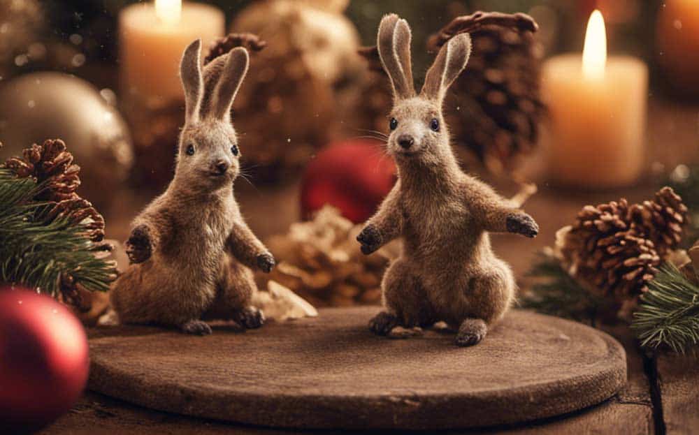 Hase als Weihnachtsdeko (NF)