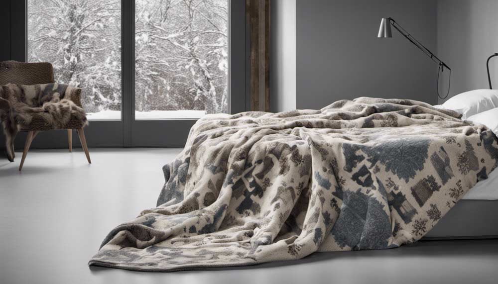 Kuscheldecke mit Wintermotiv