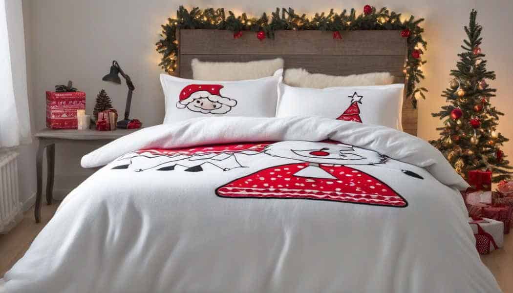 Bettwäsche aus Fleece mit Weihnachtsmotiv (NF)