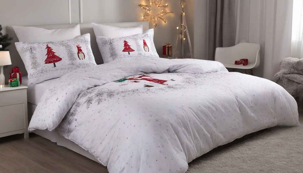 Bettwäsche aus Microfaser mit Weihnachtsmotiv (NF)