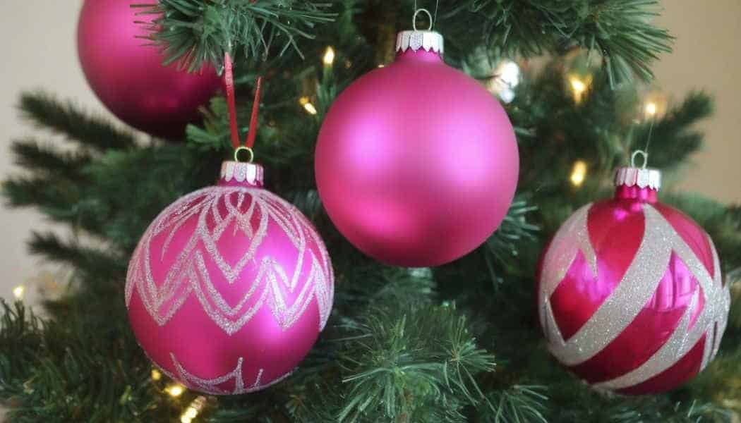 Christbaumkugeln in Rosa (NF)