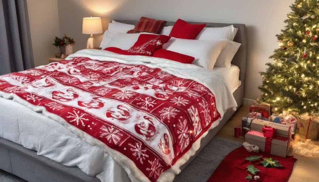 Kuscheldecke mit Weihnachtsmotiv (NF)