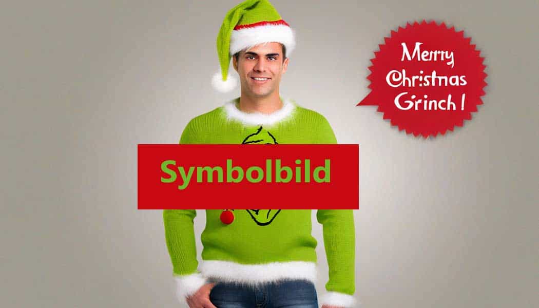 Weihnachtspullover mit Grinch Motiv (NF)